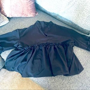 Babydoll blouse black XL Amazon